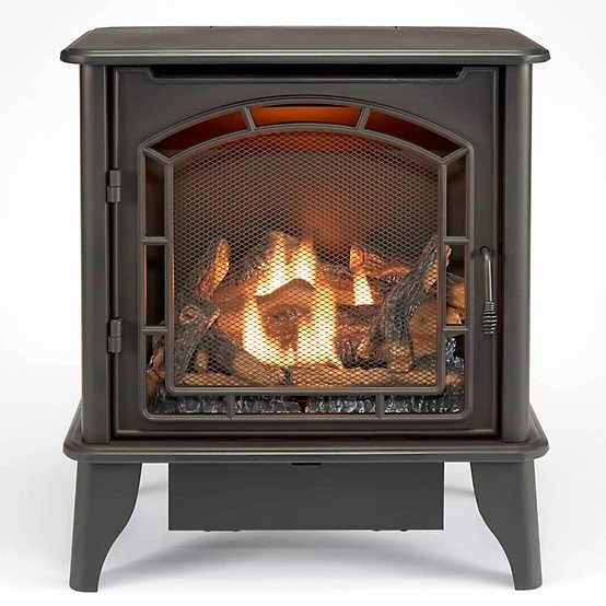 Bluegrass Living Panorama Vent Free Dual Fuel 3-Sided Gas Stove BTSD23RT