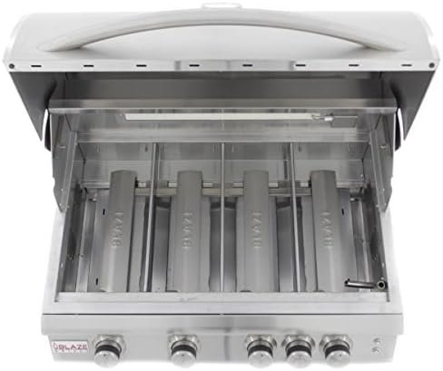 Blaze 32 Inch 4-Burner LTE Gas Grill with Rear Burner and Built-in Lighting System