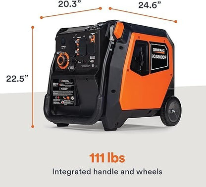 Generac iQ3800 3.800-Watt Dual Fuel Portable Inverter Generator