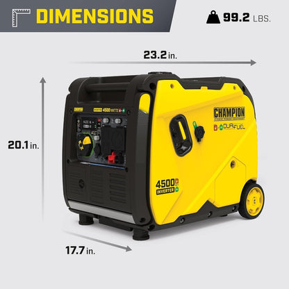 Champion 4,500-Watt Portable Dual Fuel Inverter Generator 200991