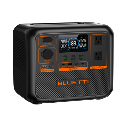 BLUETTI AC70P Portable Power Station | 1000W 864Wh