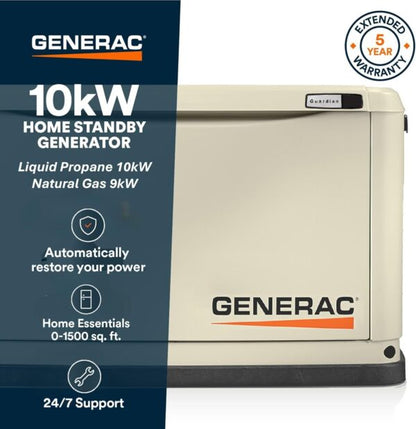 Generac Guardian 10kW Home Backup Generator