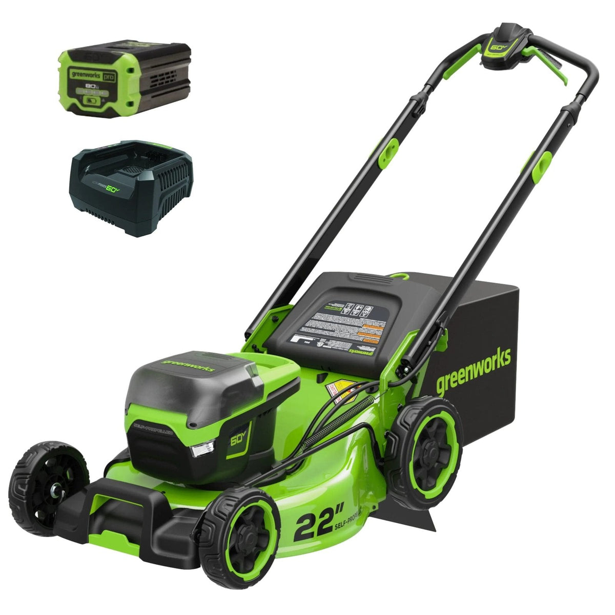 Greenworks Pro 60V 22″ Cordless Self-Propelled Push Lawn Mower